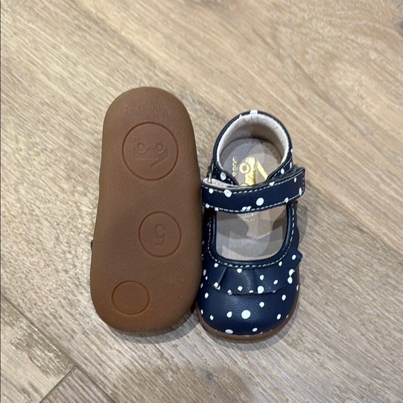 See Kai Run Blue and White Polka Dot Dress Shoes - Picture 2 of 2